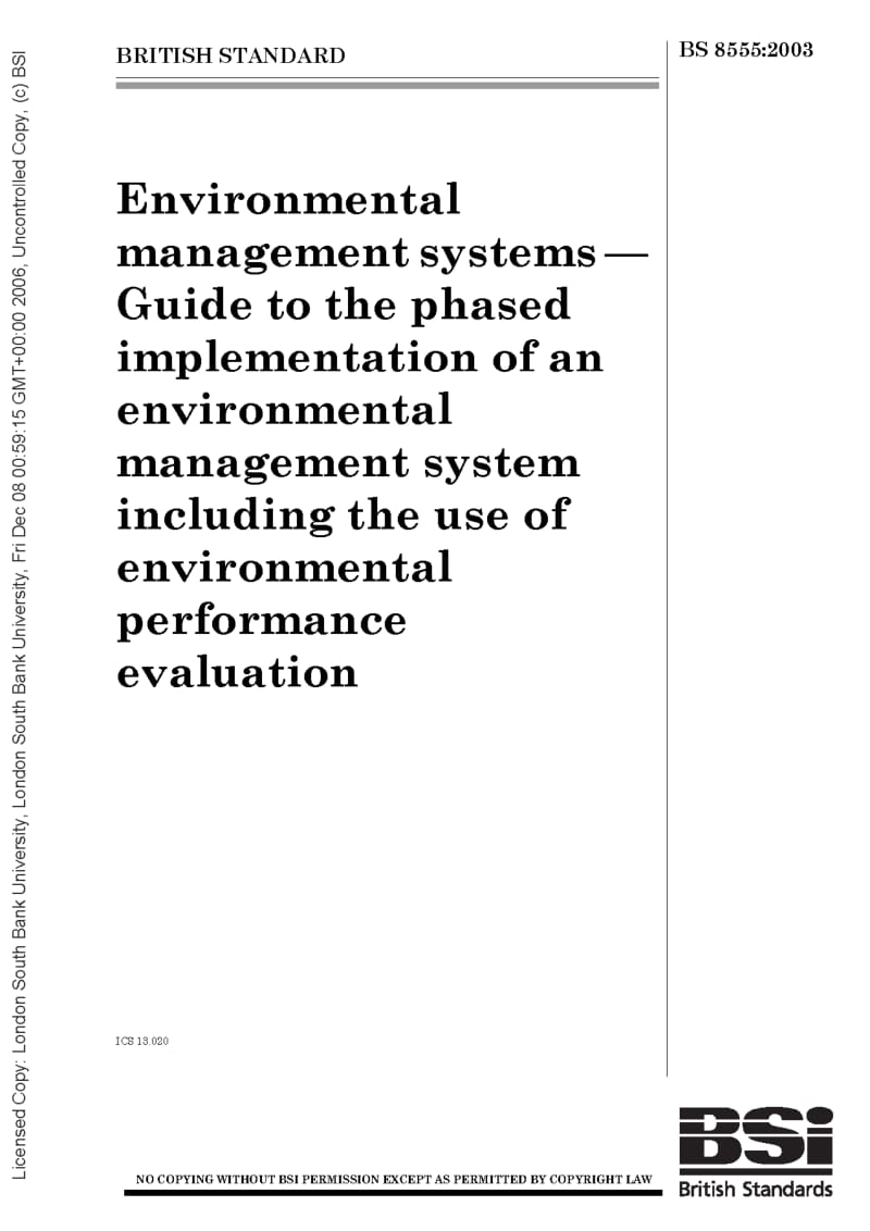 Environmental management systems — Guide to the phased implementation of an environmental management system including the use of environmental.pdf_第1页