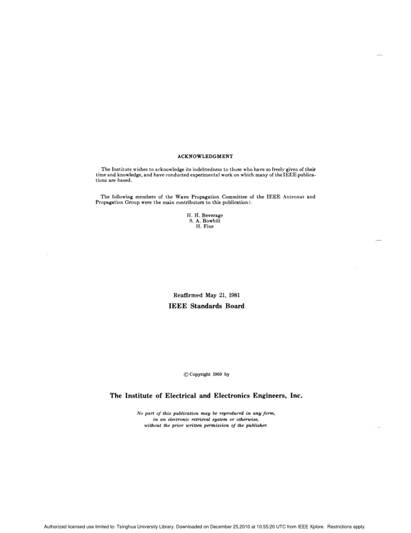 IEEE Std 291-1969 IEEE Standards Report on Measuring Field Strength in Radio Wave Propagation.pdf_第2页