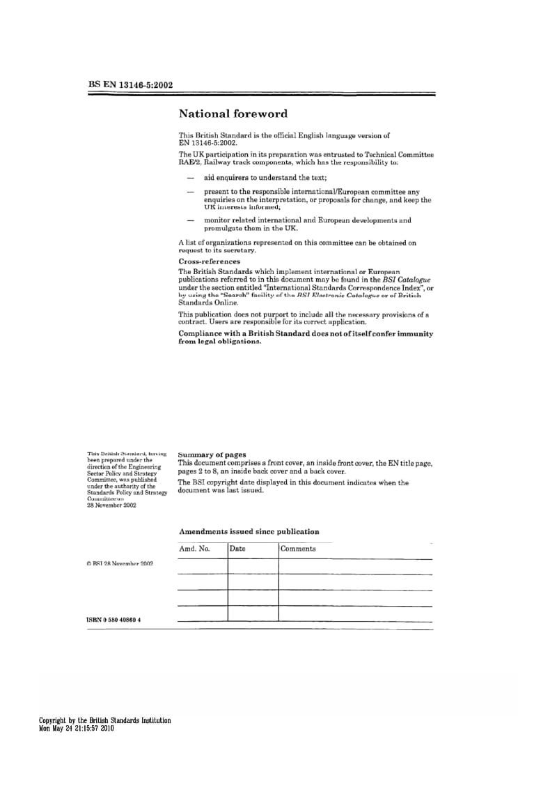 BS EN 13146-5-2002 铁路设施.轨道.紧固系统的试验方法.电阻的测定.pdf_第2页