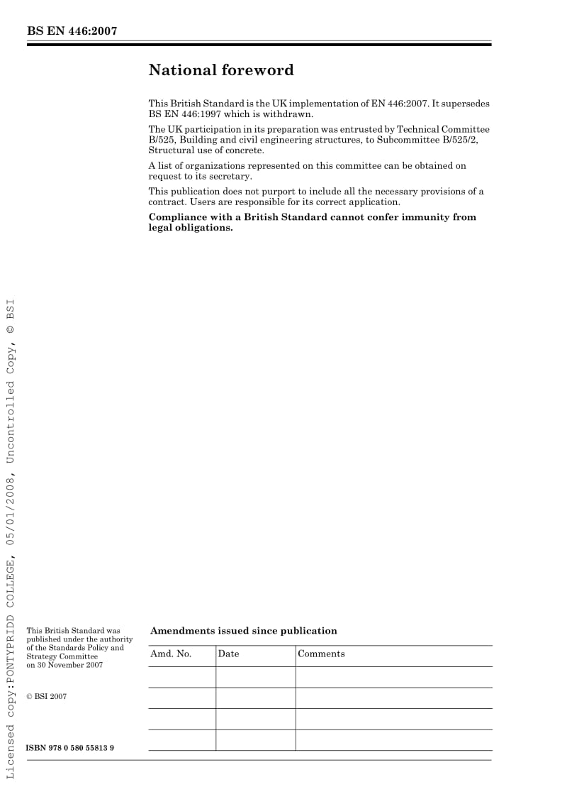 BS EN 446-2007 Grout for prestressing tendons - grouting procedures1.pdf_第2页