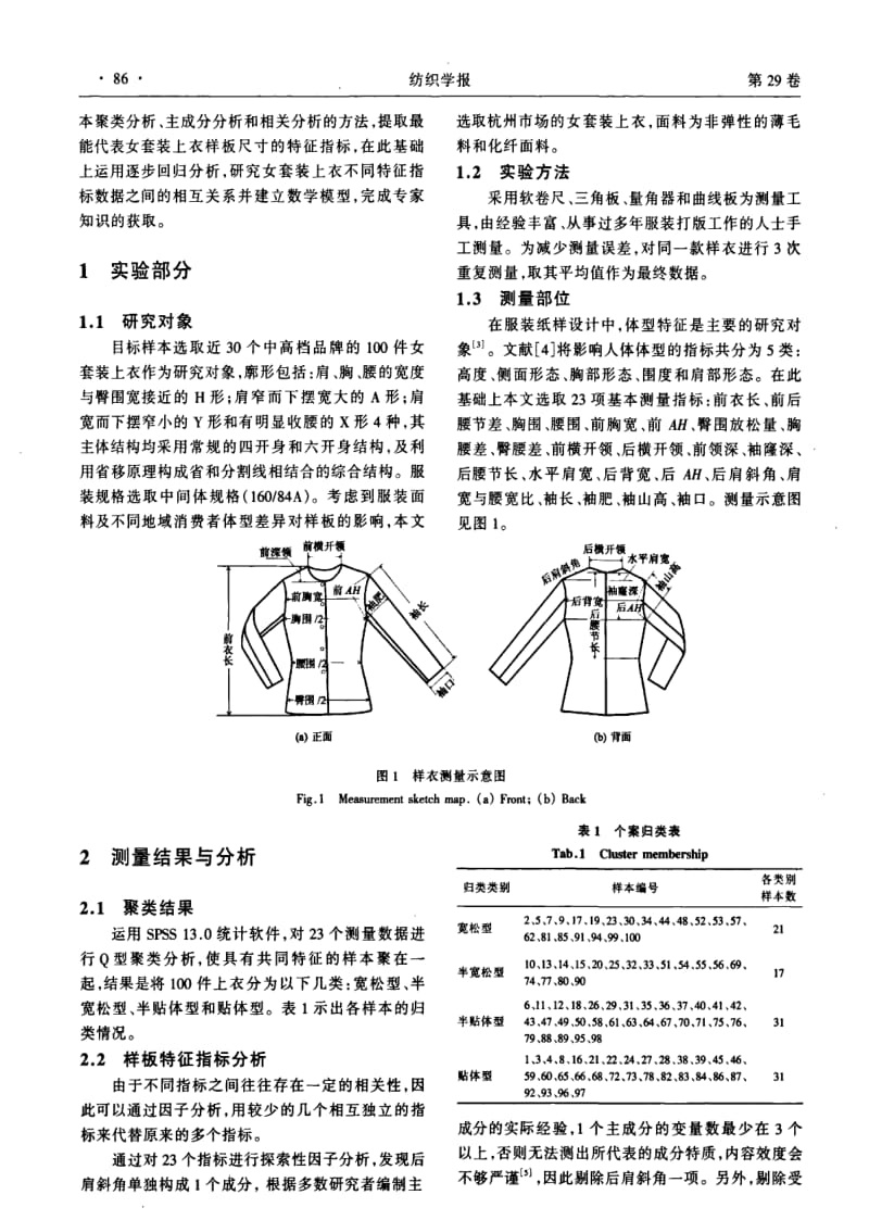女套装上衣结构特征指标及其数学模型.pdf_第2页