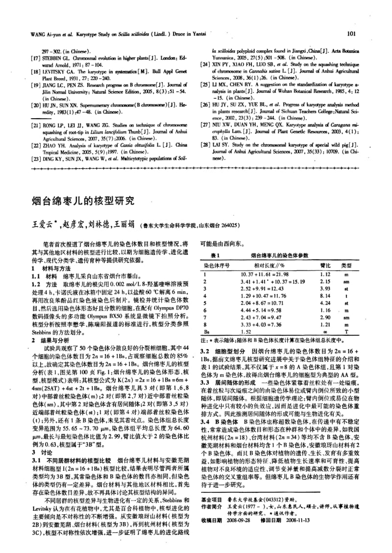 烟台绵枣儿的核型研究.pdf_第3页