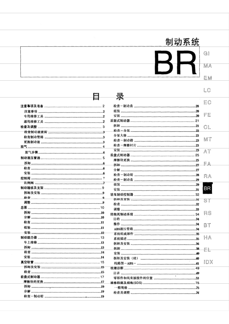 NISSAN B14维修手册-BR.pdf_第1页