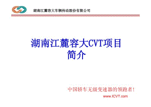 湖南江麓容大CVT项目简介.pdf