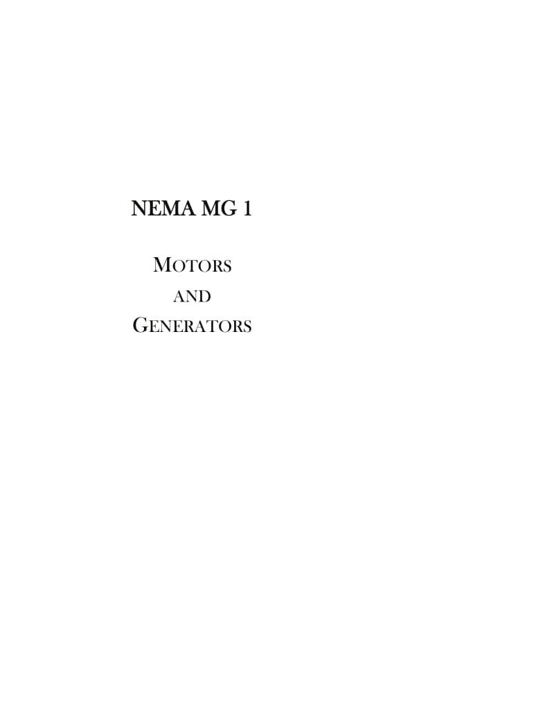 NEMA MG 1-2009 电动机与发电机1.pdf_第1页