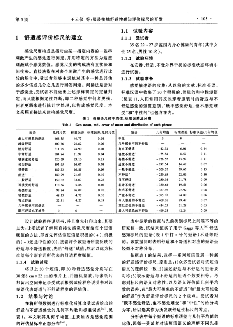 服装接触舒适性感知评价标尺的开发.pdf_第2页