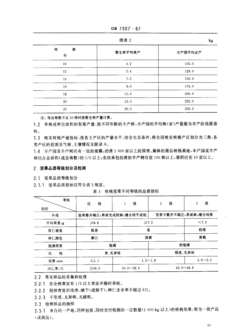 [林业标准]-LYT 1329-1999 核桃丰产与坚果品质.pdf_第2页
