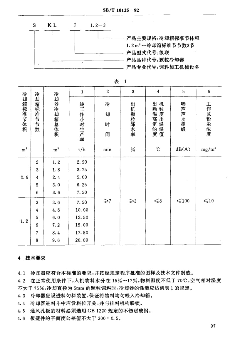 [商业标准]-SBT 10125-1992 立式级联颗粒冷却器.pdf_第3页