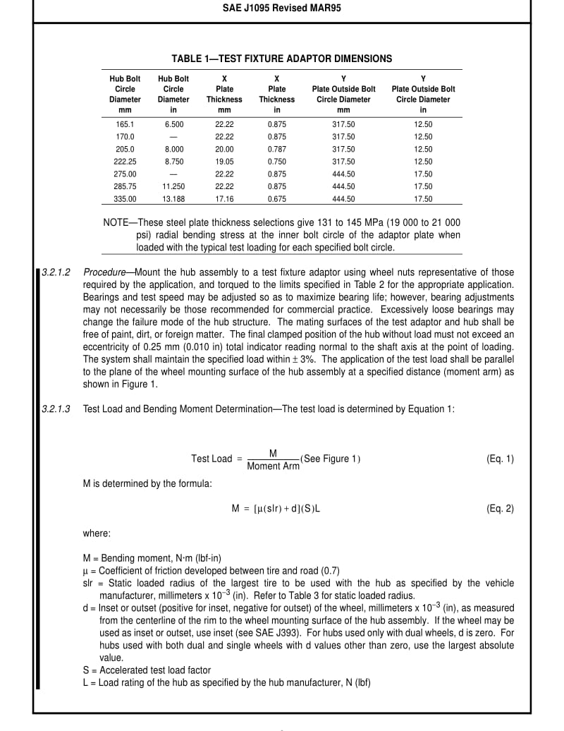 SAE J1095-1995 SPOKE WHEELS AND HUB FATIGUE TEST PROCEDURES.pdf_第3页