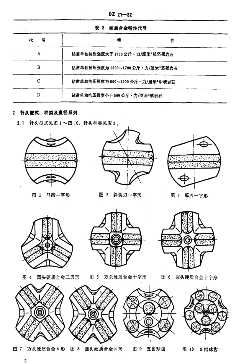 [地质矿产标准]-DZ 21-1982 硬质合金钎头.pdf_第3页