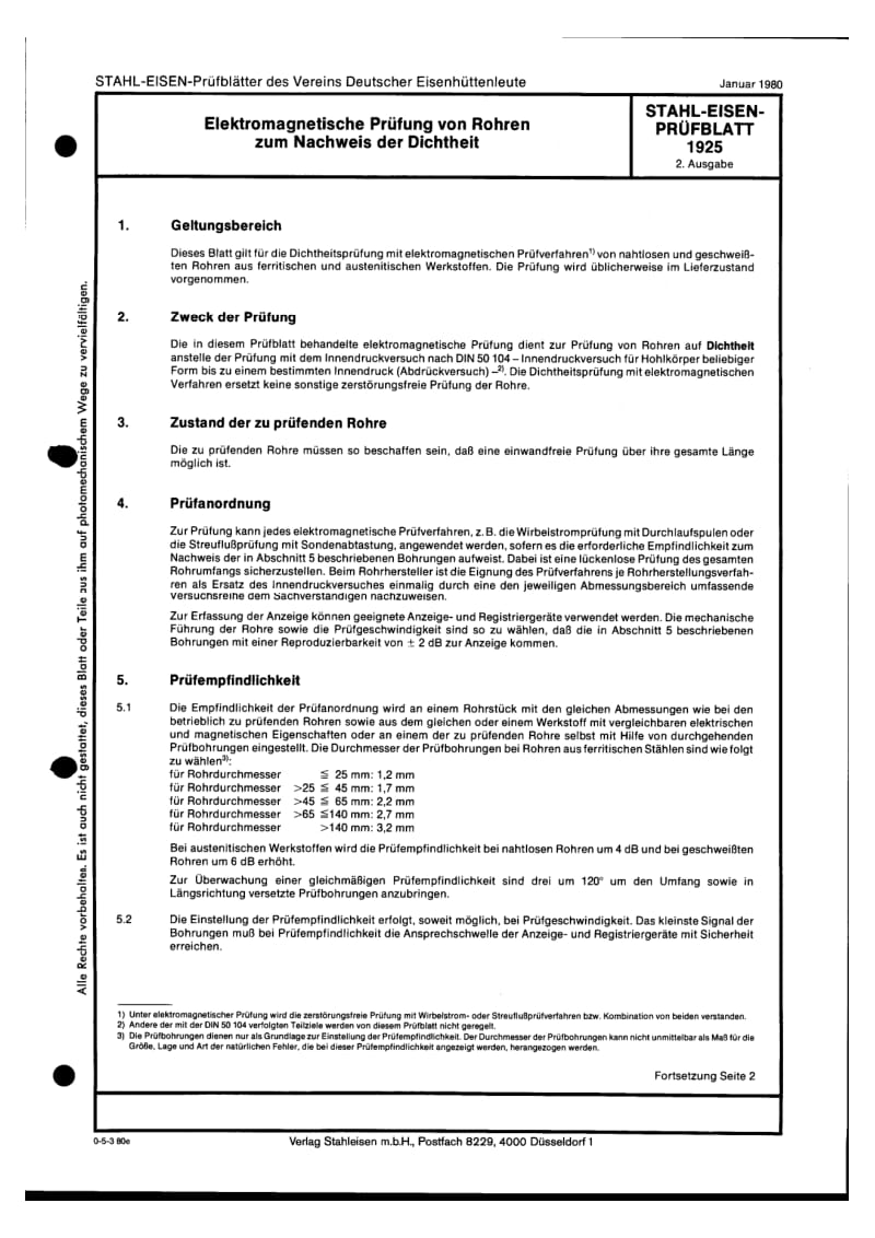 SEP 1925-1980 钢管的涡流密实性检验.pdf_第1页