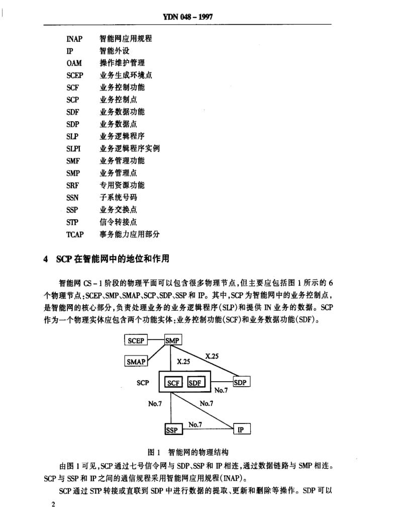 [通讯标准]-YDN 048-1997 中国智能网设备业务控制点(SCP)技术规范.pdf_第3页