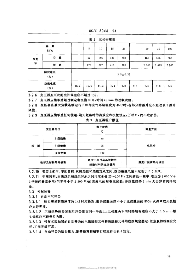 SCT 8044-1994 渔船电气设备修理技术要求.pdf_第3页