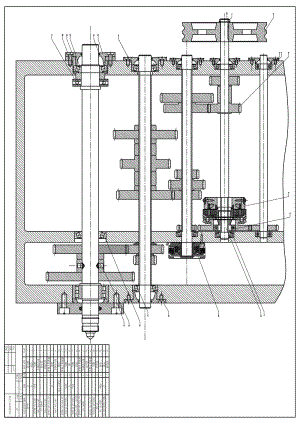 机床主轴箱传动系统图（下载后可获得CAD格式图纸） .pdf