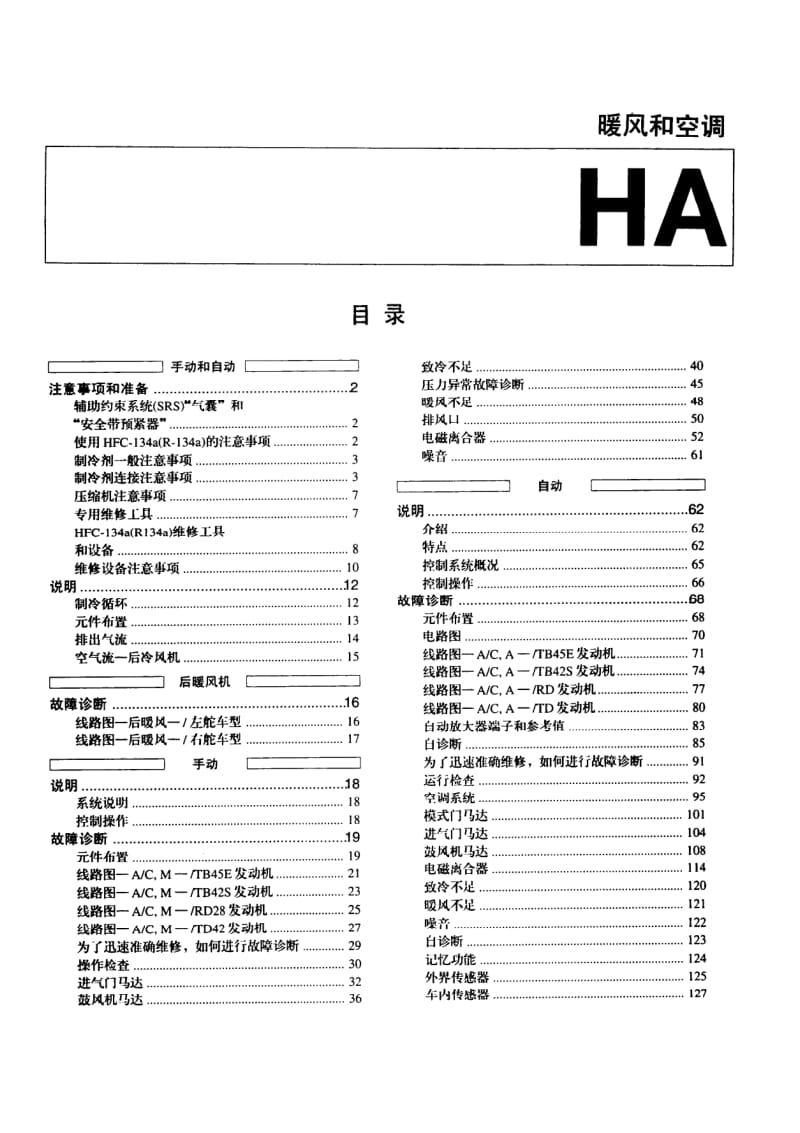 日产Y61 99-3维修手册-HA.pdf_第1页