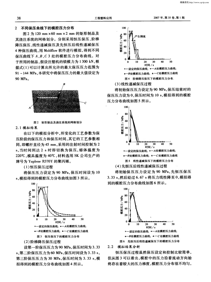 注射成型中保压曲线对制品表面质量的影响.pdf_第2页