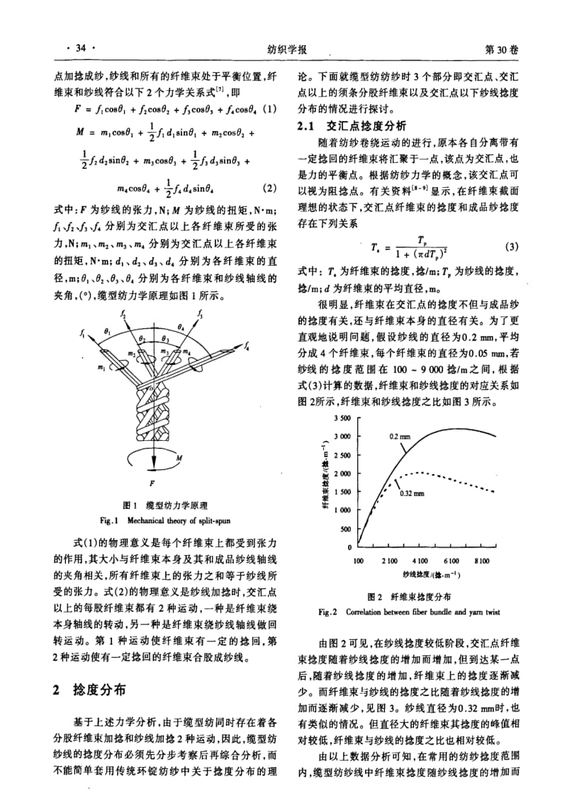 缆型纺纱线的捻度分布.pdf_第2页