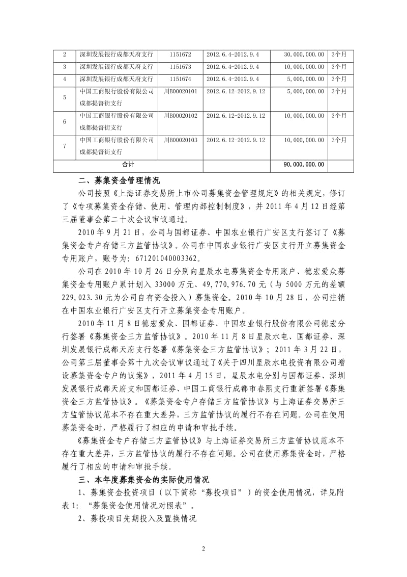 600979_ 广安爱众募集资金存放与实际使用情况的专项报告.pdf_第2页