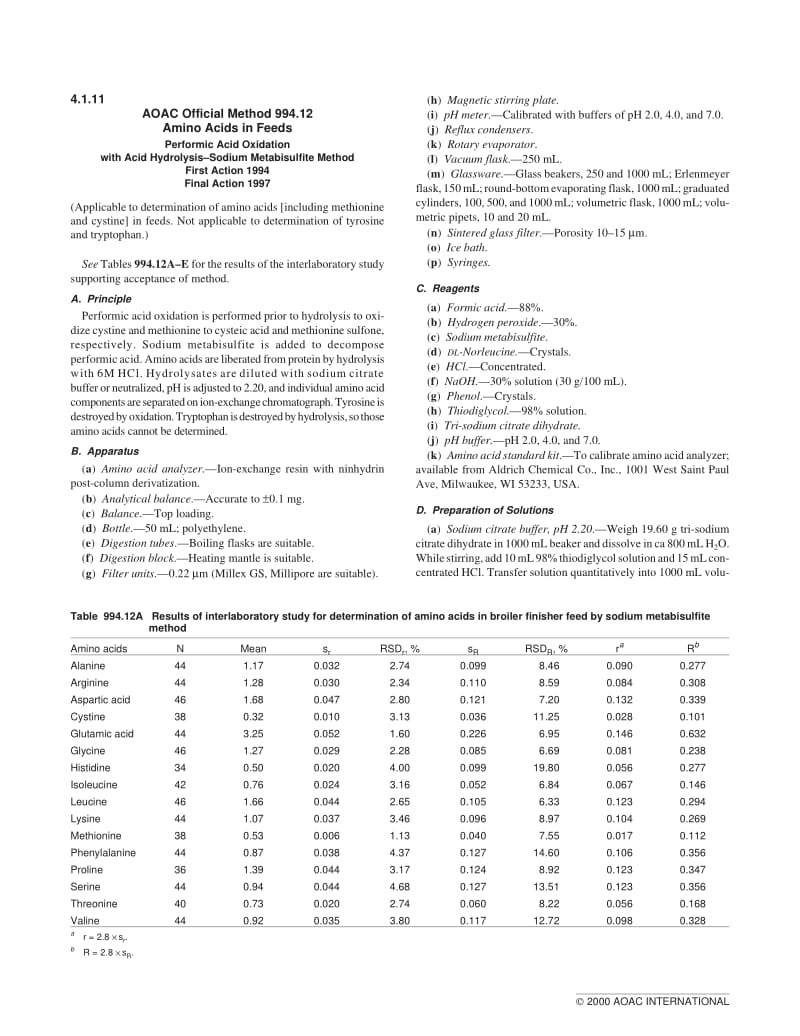4.1.11-AOAC-Official-Method-994.12-Amino-Acids-in-Feeds.pdf_第1页