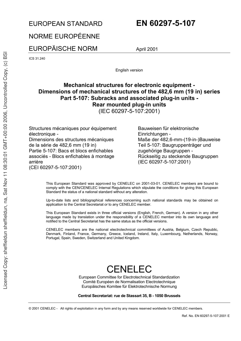 BS-EN-60297-5-107-2001 IEC-60297-5-107-2001.pdf_第3页