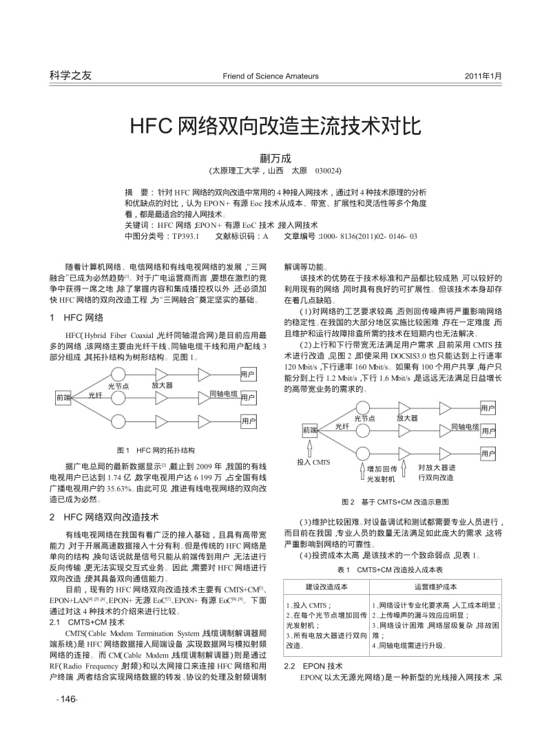 HFC网络双向改造主流技术对比.pdf_第1页