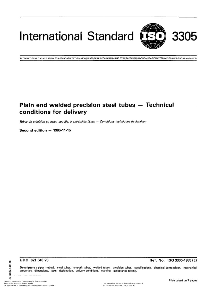 ISO-3305-1985.pdf_第1页