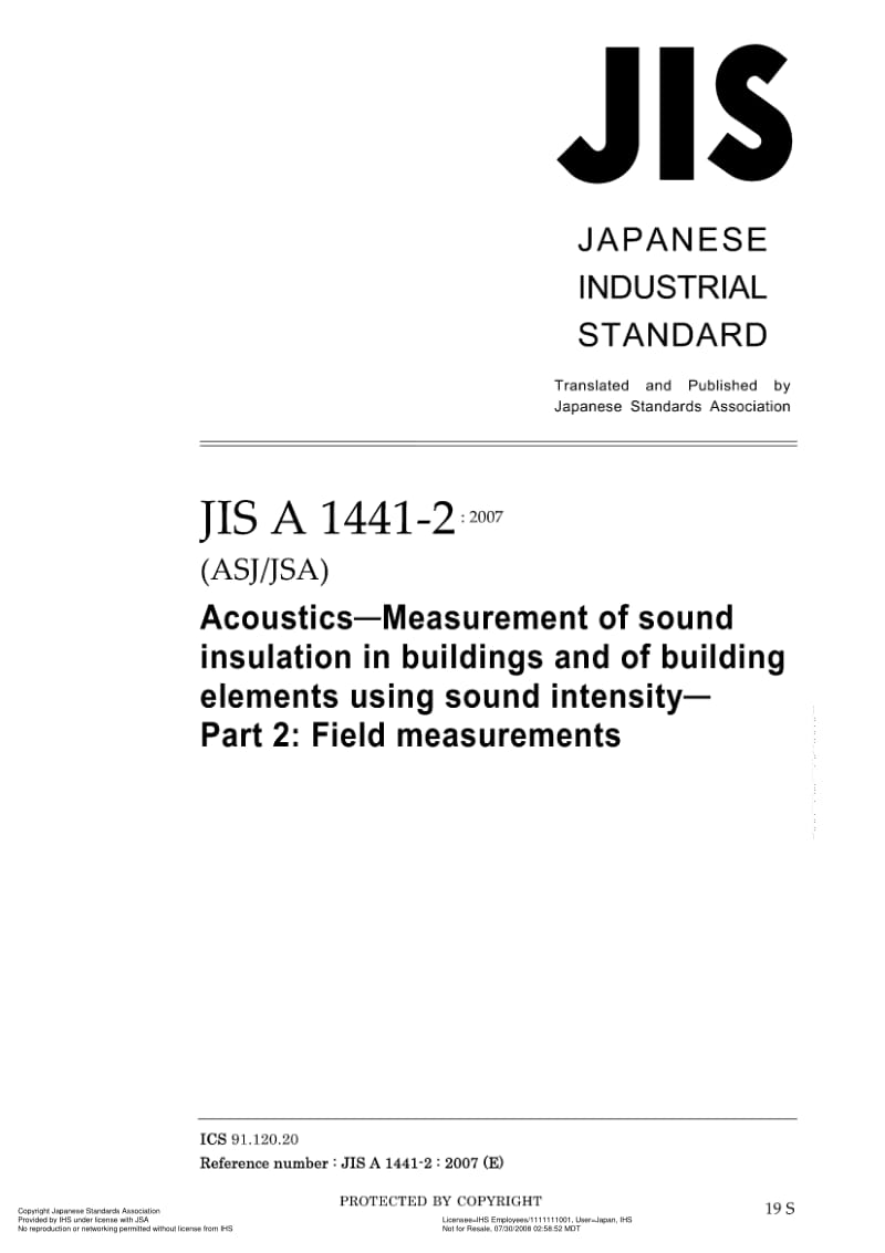 JIS-A-1441-2-2007-ENG.pdf_第1页