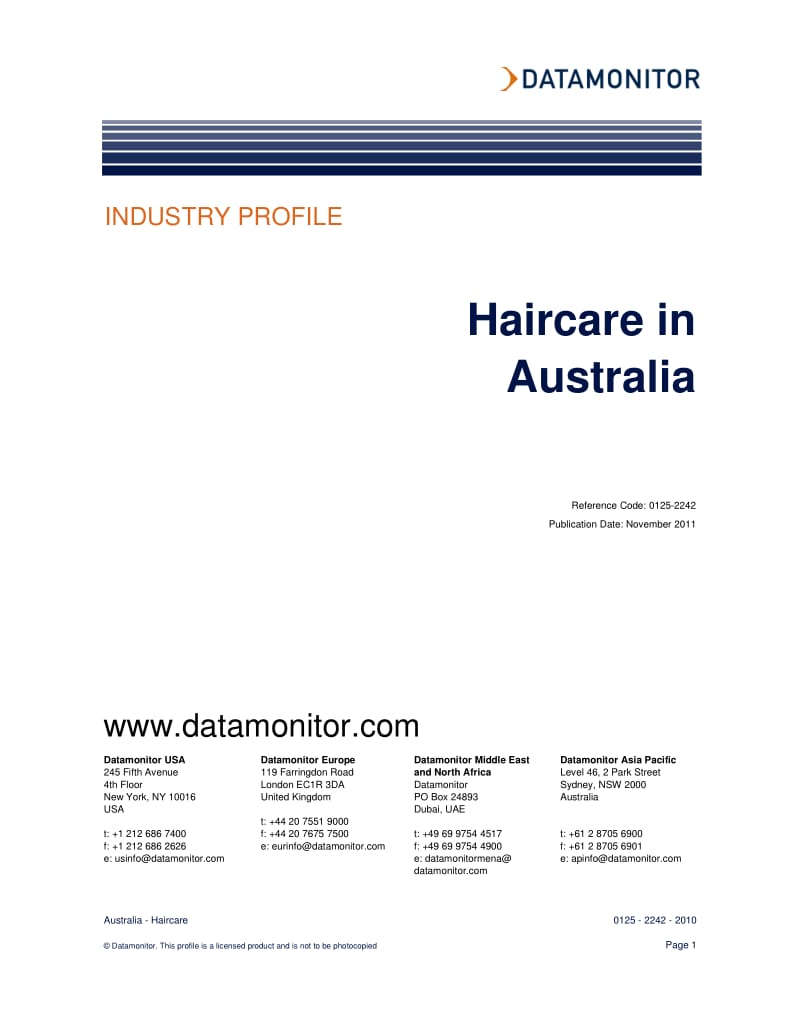 Haircare in Australia.pdf_第1页
