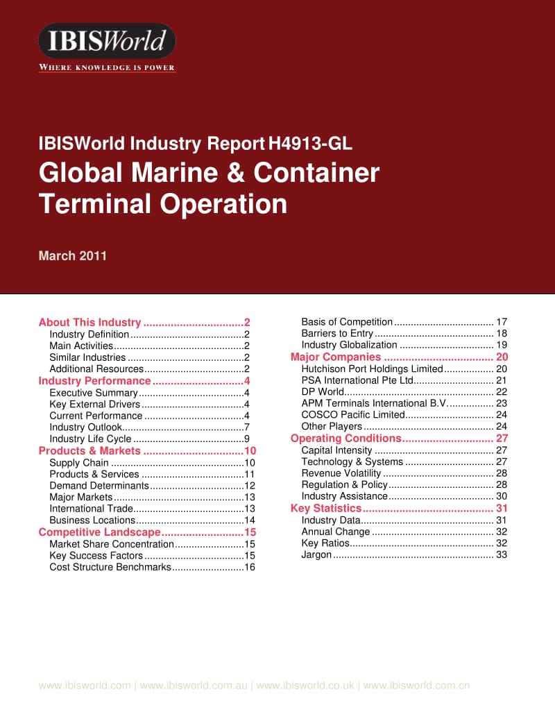 Industry Report - Global Marine and Container Terminal Operation.pdf_第1页