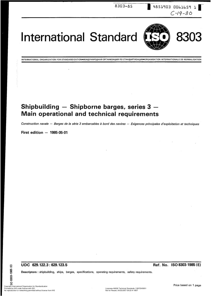 ISO-8303-1985.pdf_第1页