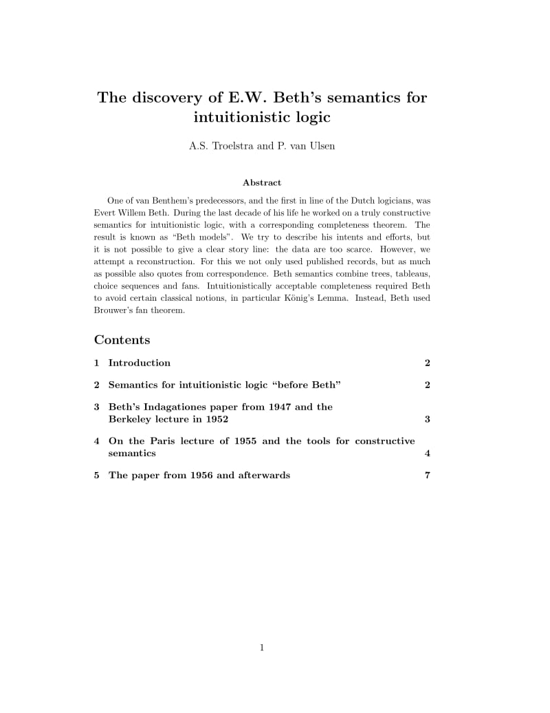The-discovery-of-E.W.-Beths-semantics-for-intuitionistic-logic.pdf_第1页