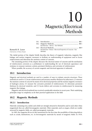 Handbook of nondestructive testing of concrete：Magnetic Electrical Method.pdf