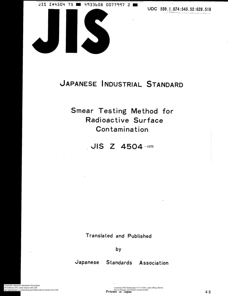 JIS-Z-4504-1975-ENG.pdf_第1页