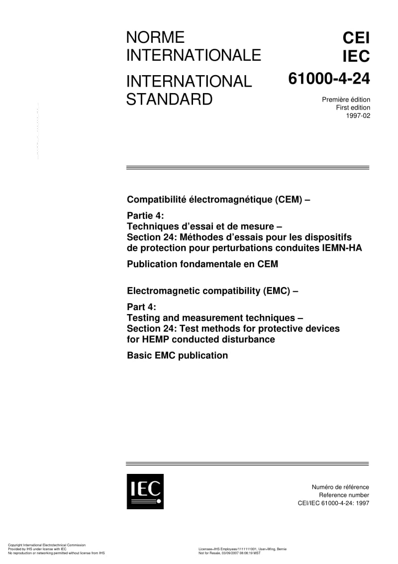 IEC-61000-4-24-1997.pdf_第1页