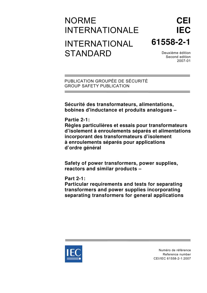 IEC-61558-2-1-2007.pdf_第1页