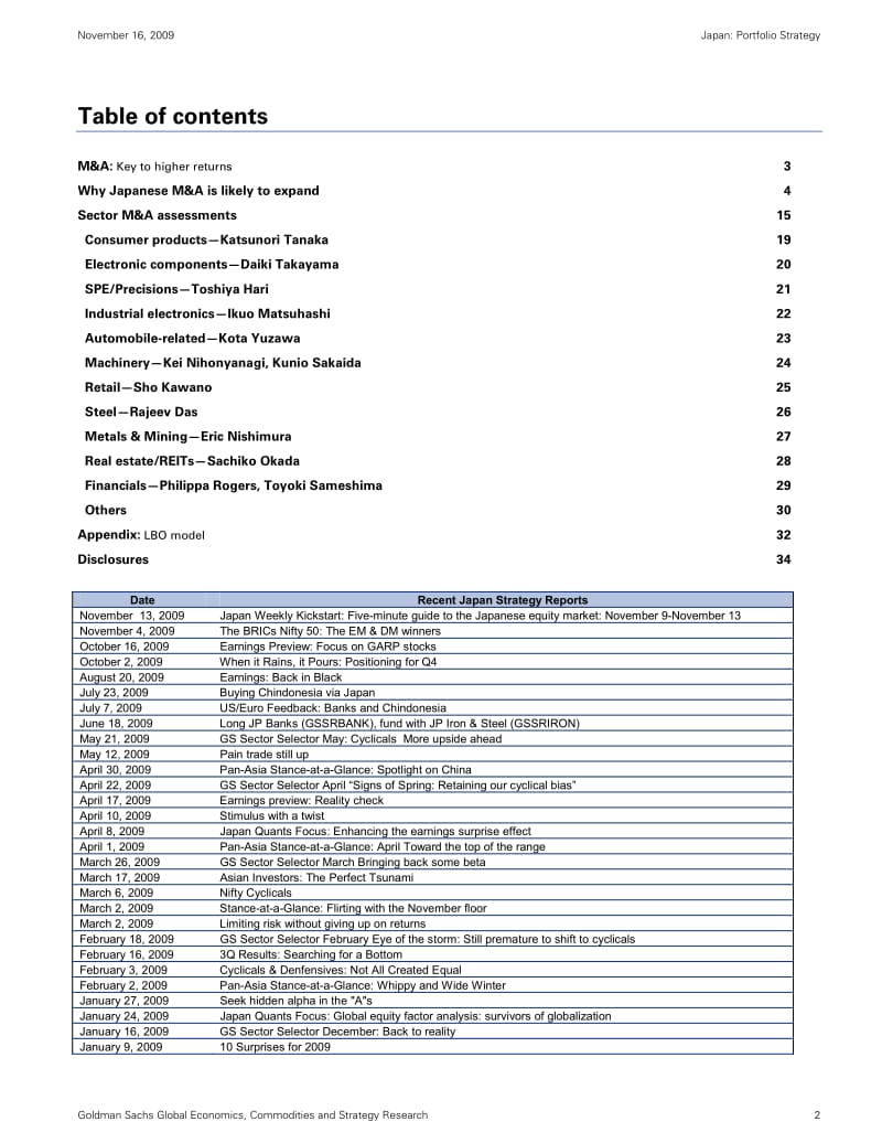 GS-Japan Portfolio Strategy-the M&ampA imperative-091116.pdf_第2页