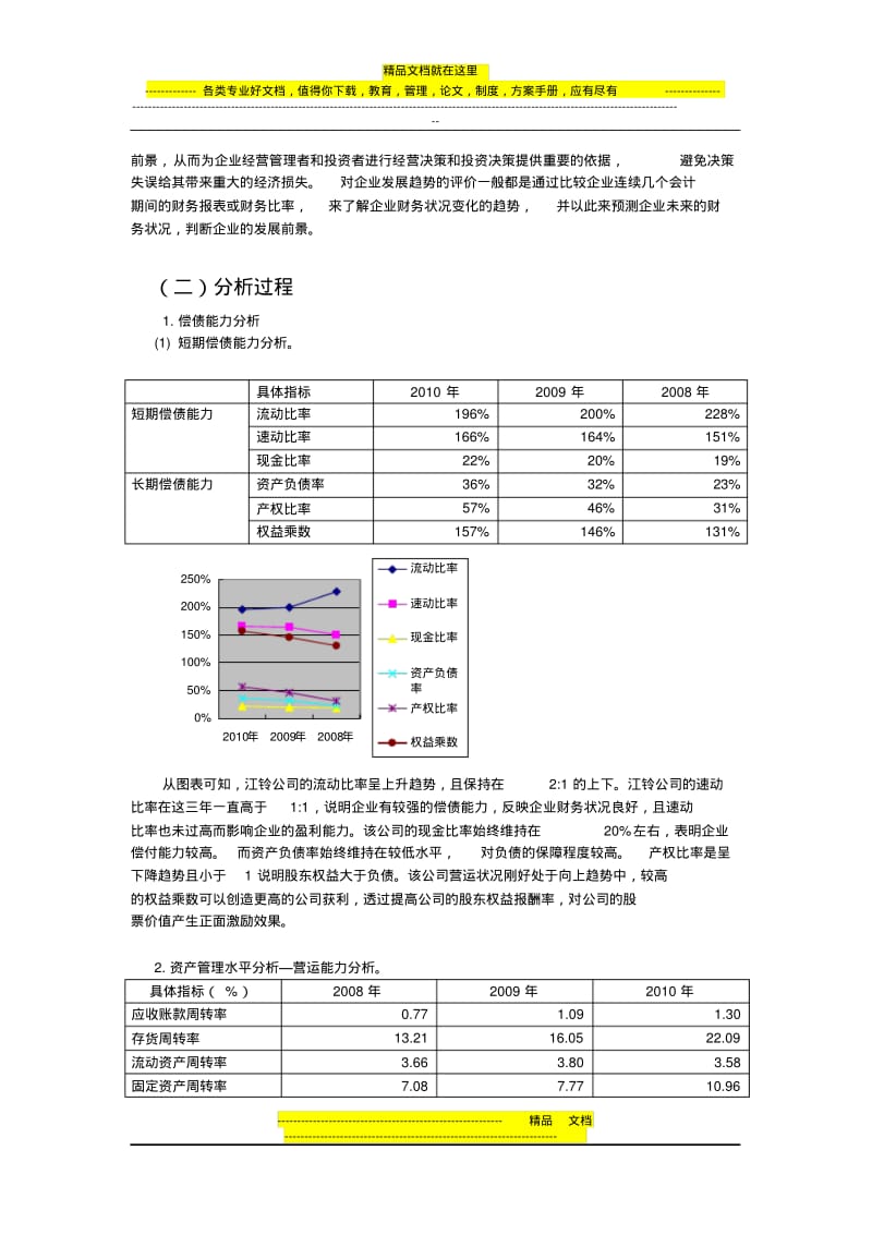 江铃汽车股份有限公司财务分析报告--.pdf_第3页