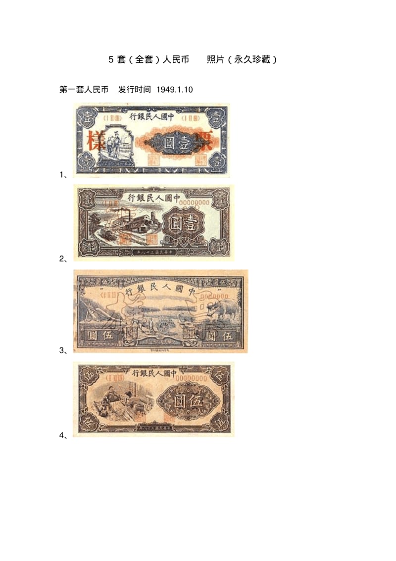 5套(全套)人民币照片(永久珍藏)解析.pdf_第1页