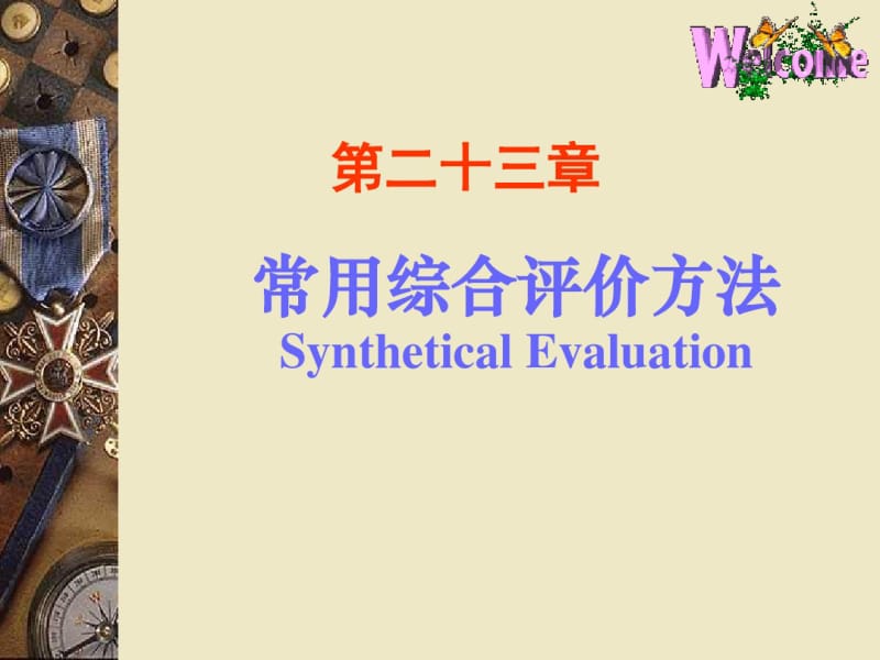 常用综合评价方法SyntheticalEvaluation.pdf_第1页