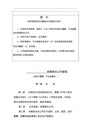 有限责任公司章程(广东省工商局范本,都不设).pdf