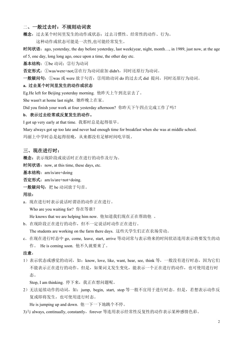 初中英语八种时态大全-最新版;.docx_第2页