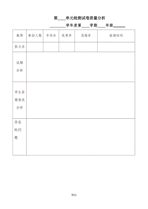 小学各科试卷分析模板.doc