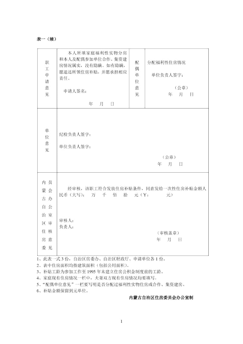 内蒙古自治区直属单位在职人员(老职工)住房补贴申请审批表.docx_第2页