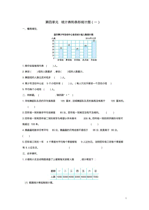 四年级数学上册第四单元统计表和条形统计图(一)测试卷苏教版1.pdf