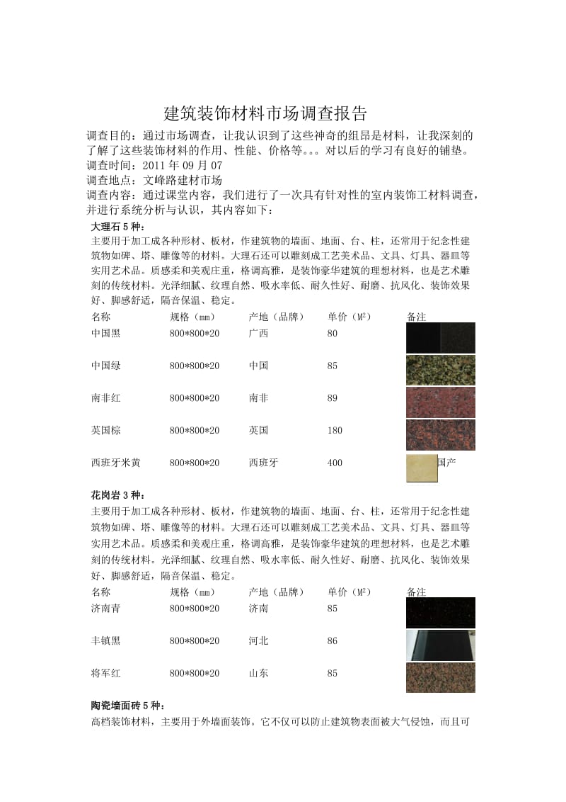 建筑装饰材料市场调查报告。赵丹丹.doc_第2页