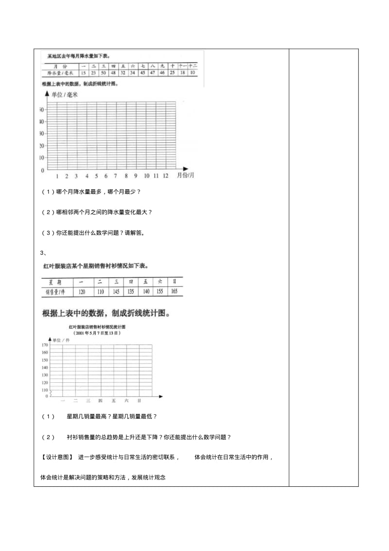 人教版四年级数学下册统计练习.pdf_第3页