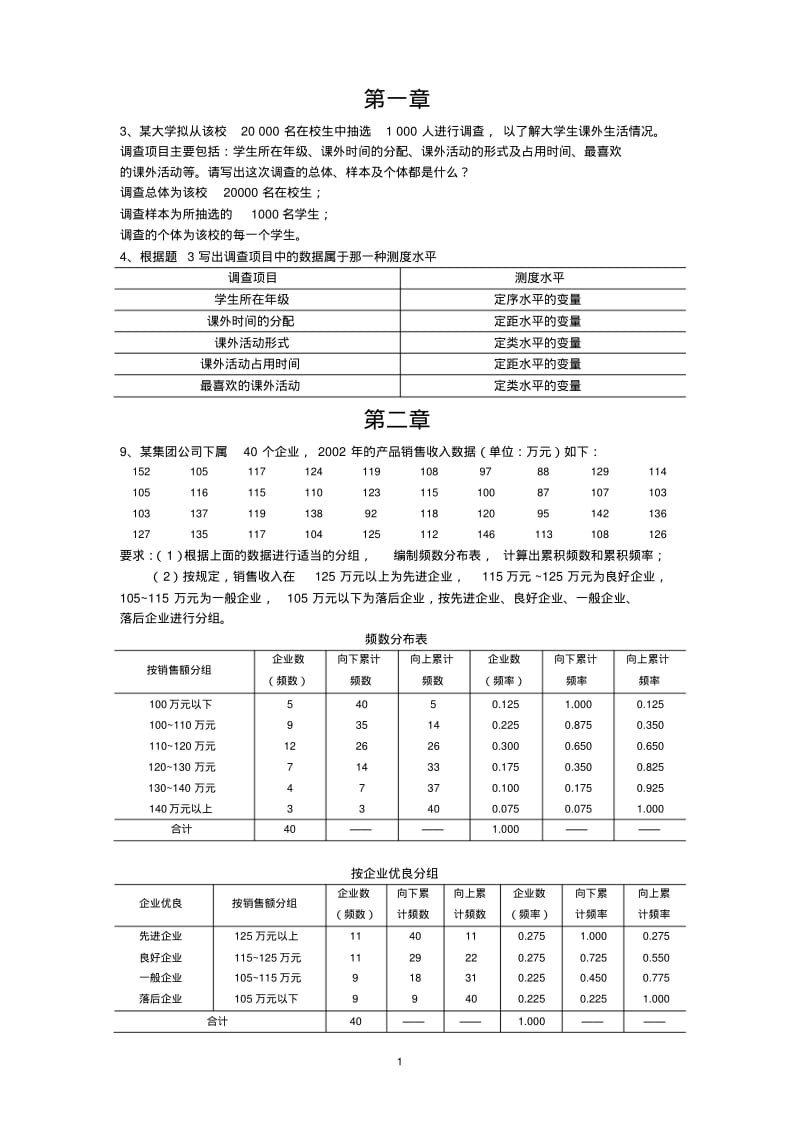 统计课后作业题(哈尔滨工业大学MBA课程)..pdf_第1页