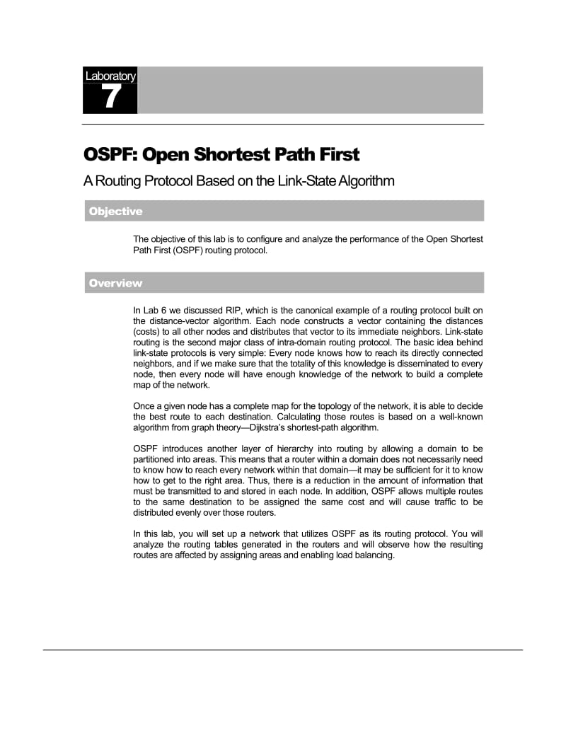 opnet12个经典的例子－Lab07_OSPF.pdf_第1页