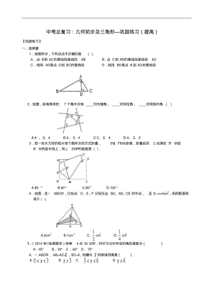 中考总复习：几何初步及三角形--巩固练习(提高).pdf