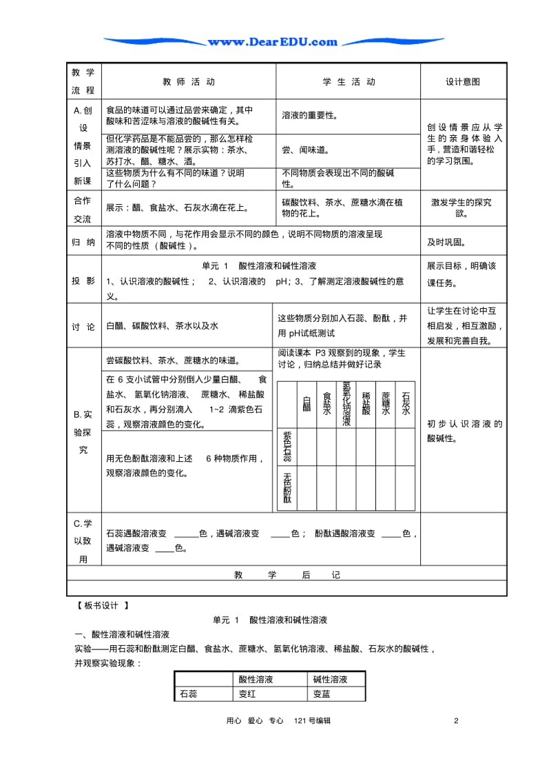 九年级化学初识酸碱盐教案仁爱版.pdf_第2页